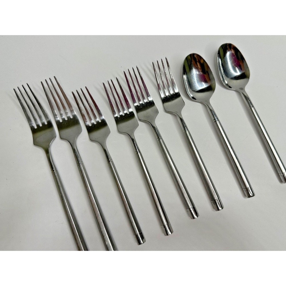 Hampton Silversmiths RITZ Flatware Replacement Set 8 pc Dinner Salad Fork Spoon
